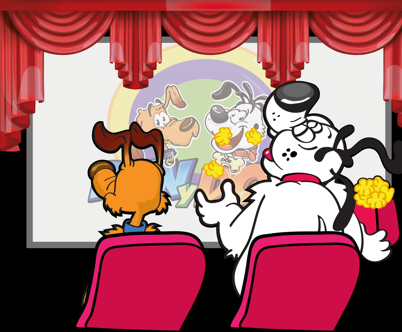 Salón de fiestas Dan y Don - proyector de películas footer